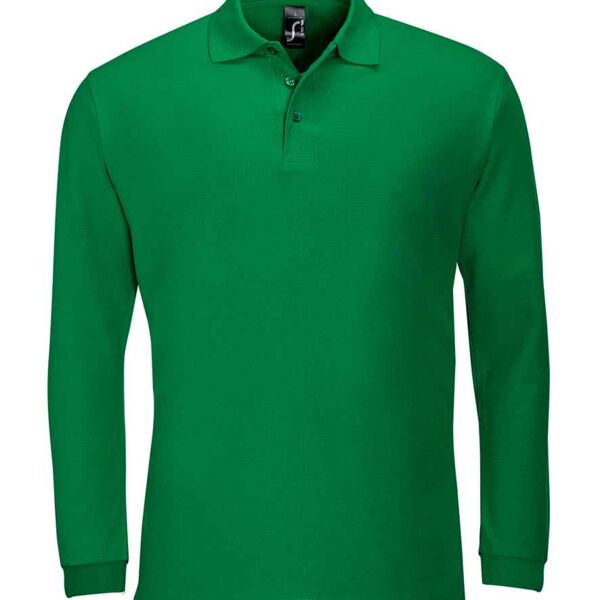11353 SOL'S Winter II Long Sleeve Cotton Piqué Polo Shirt Thumbnail