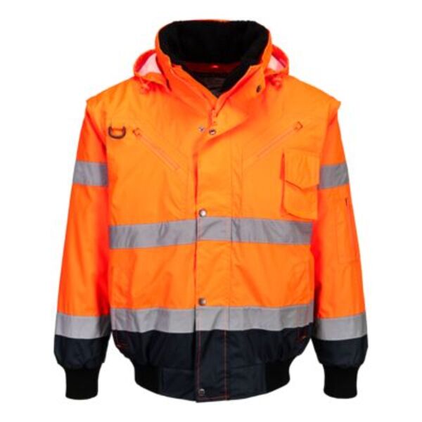 Hi-Vis 3-in-1 Contrast Bomber Jacket  Thumbnail