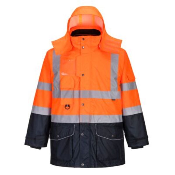 Hi-Vis Breathable 7-in-1 Contrast Traffic Jacket  Thumbnail